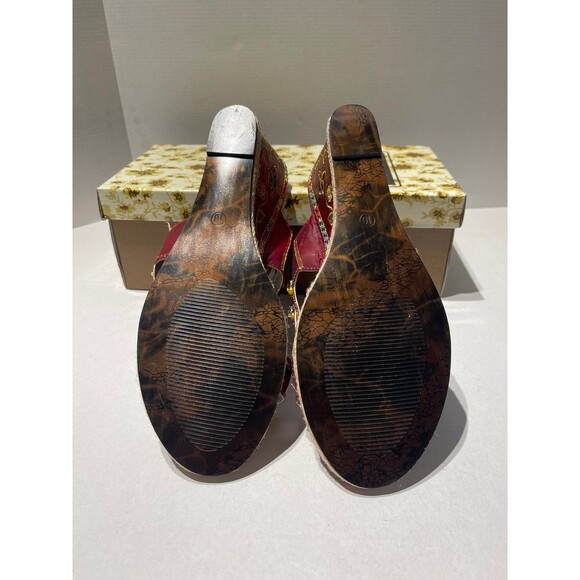 John Fashion Wedge Sandals Size 10 New In Box - Picture 6 of 10